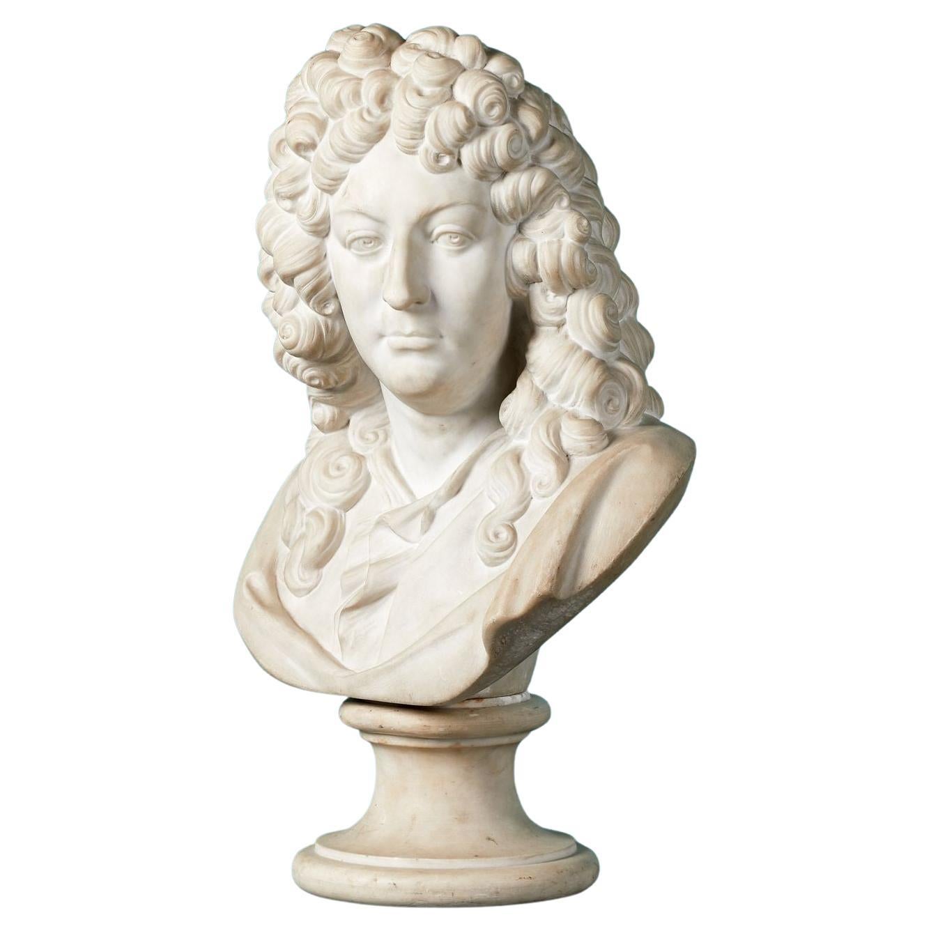 Antique Marble Bust Signed Houdon