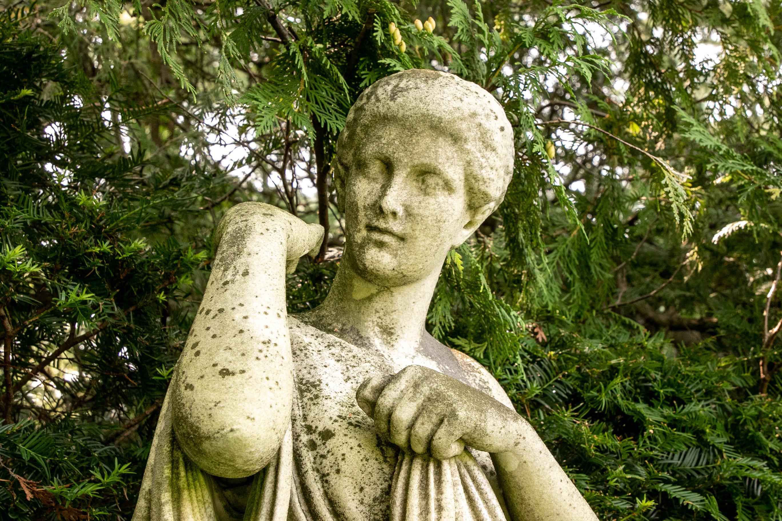 Antique Marble Classical Female Garden Figure 5