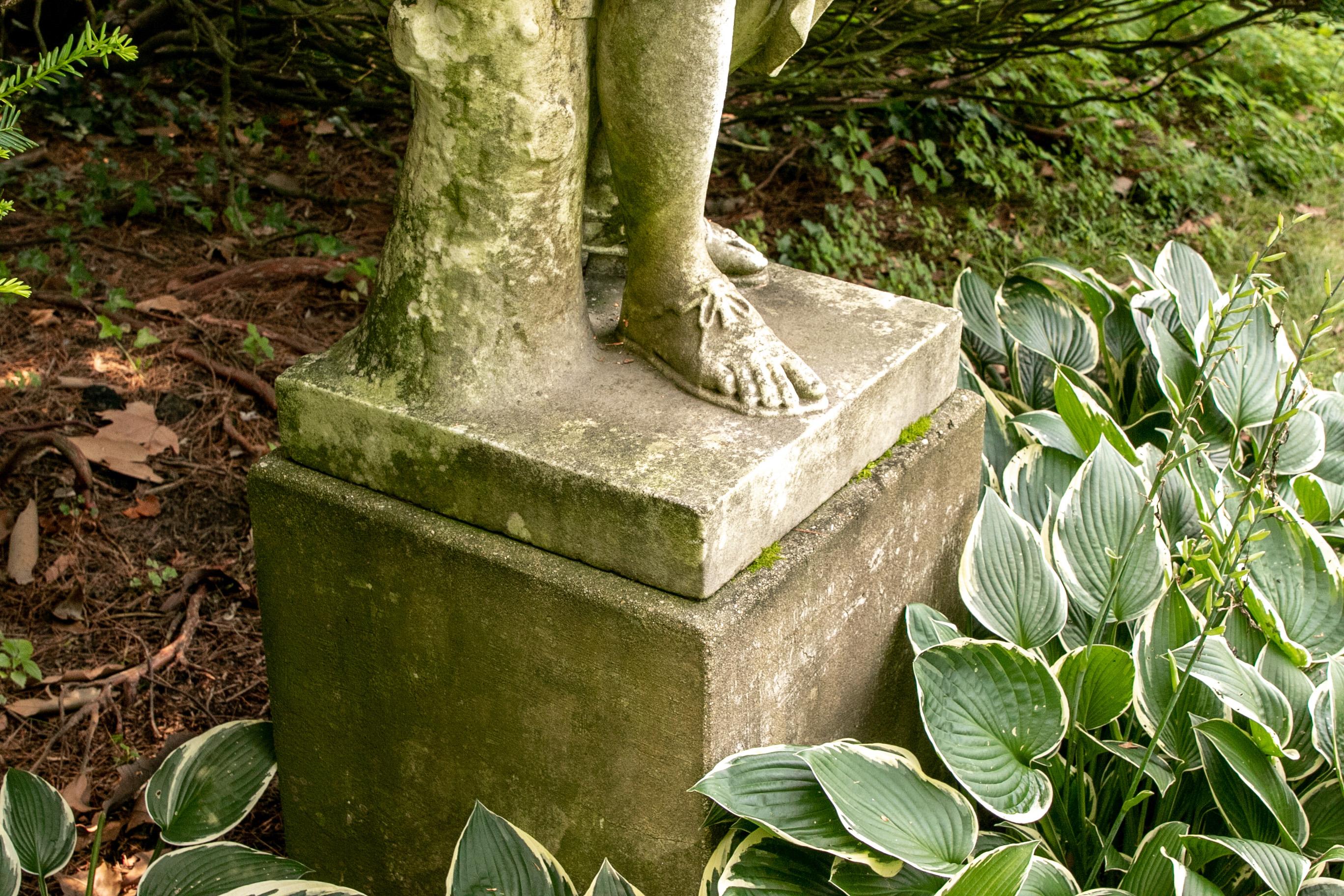 Classical Greek Antique Marble Classical Female Garden Figure