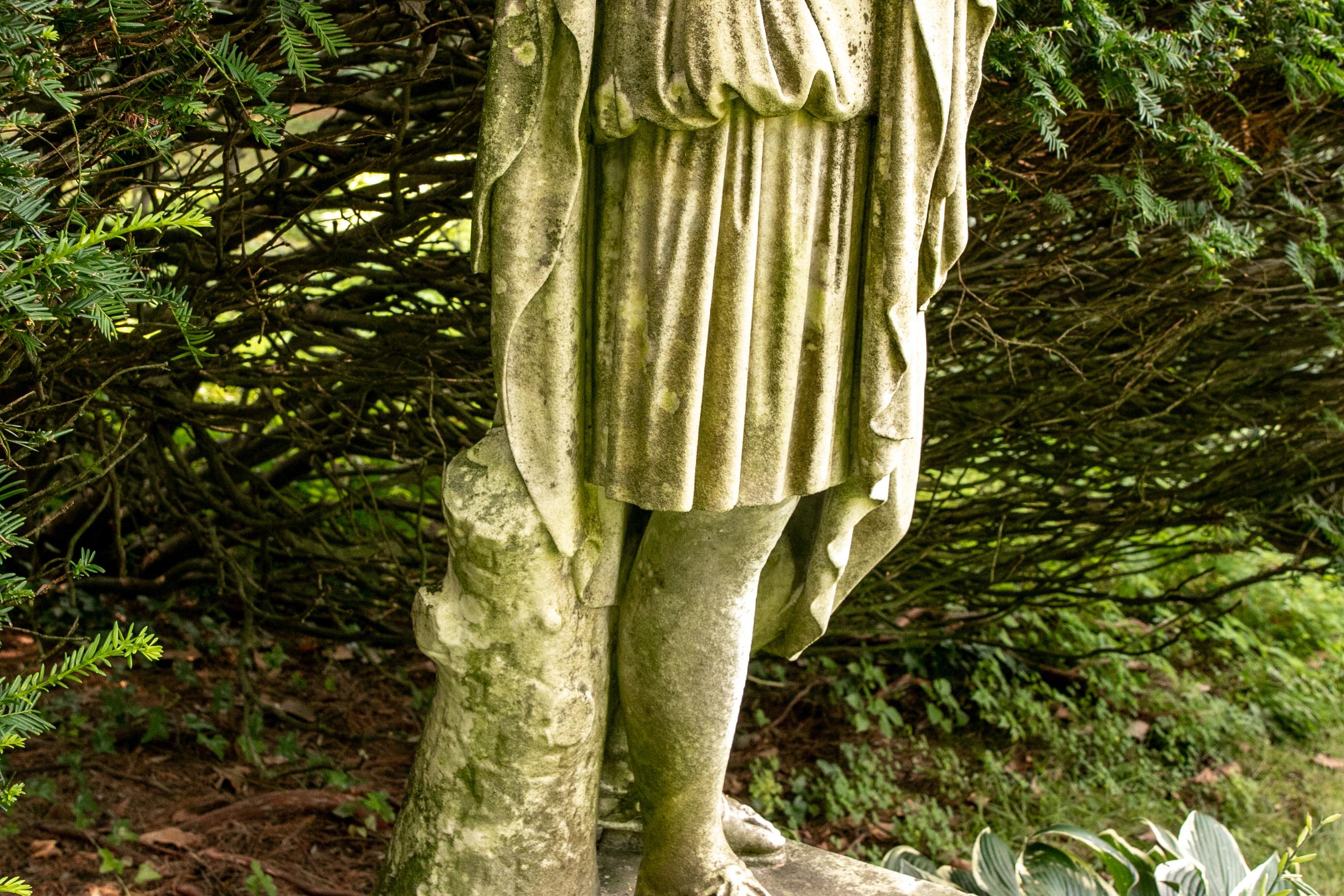 Antique Marble Classical Female Garden Figure 4