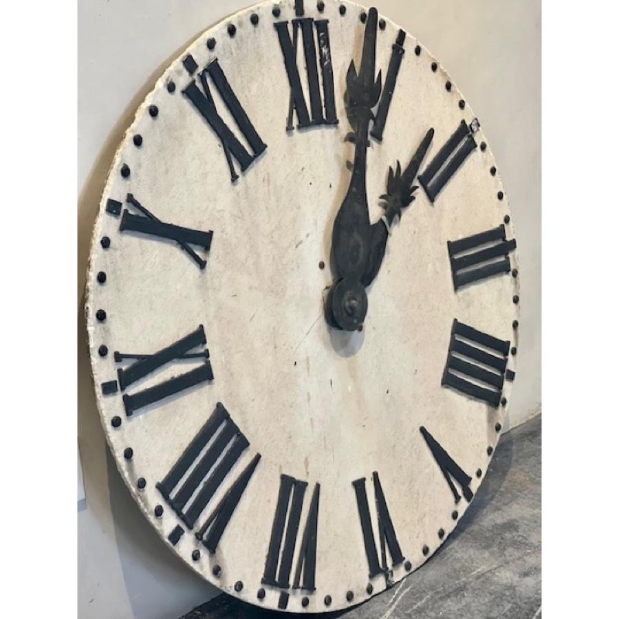 Fino al XVIII secolo Quadrante di orologio antico in marmo con lettere in piombo, 18° secolo, AC-0229 in vendita