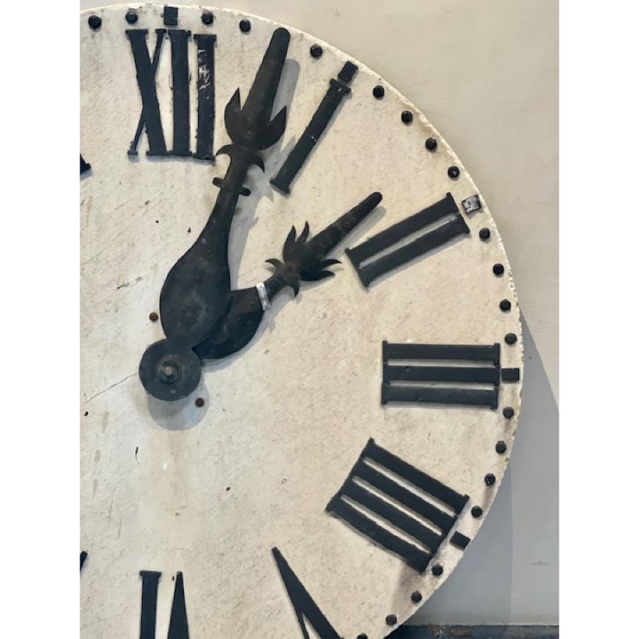 Face d'horloge ancienne en marbre avec lettres en plomb, 18ème siècle, AC-0229 en vente 1