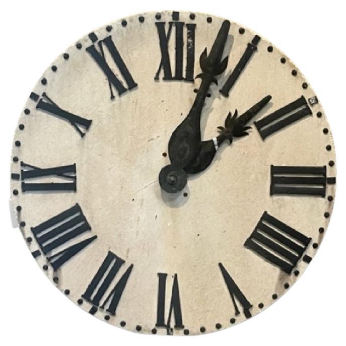 Antique Marble Clock Face with Lead Letters, 18th Century, AC-0229 For Sale
