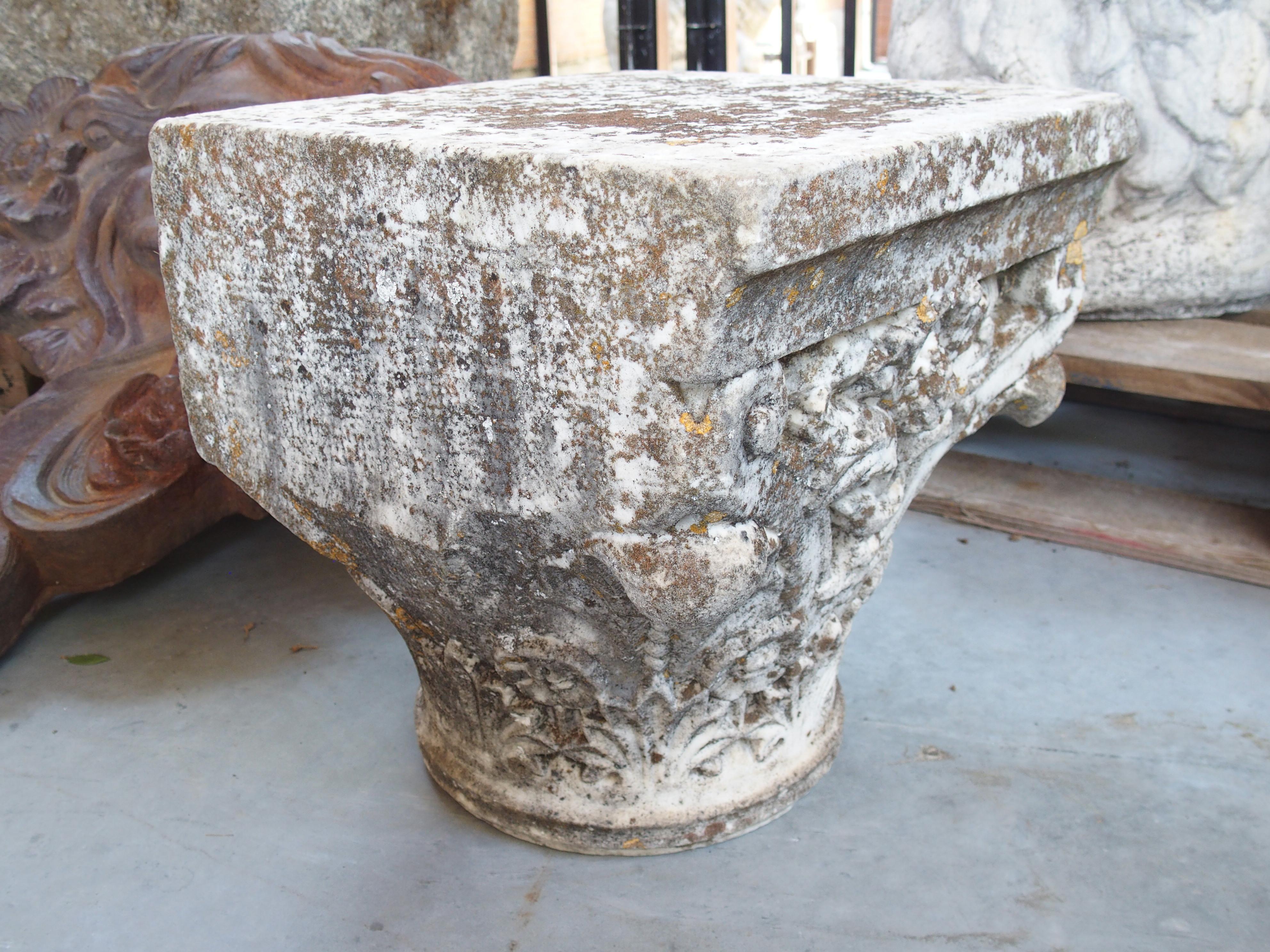 Antique Marble Column Capital from Lourmarin, France, 19th Century For Sale 4