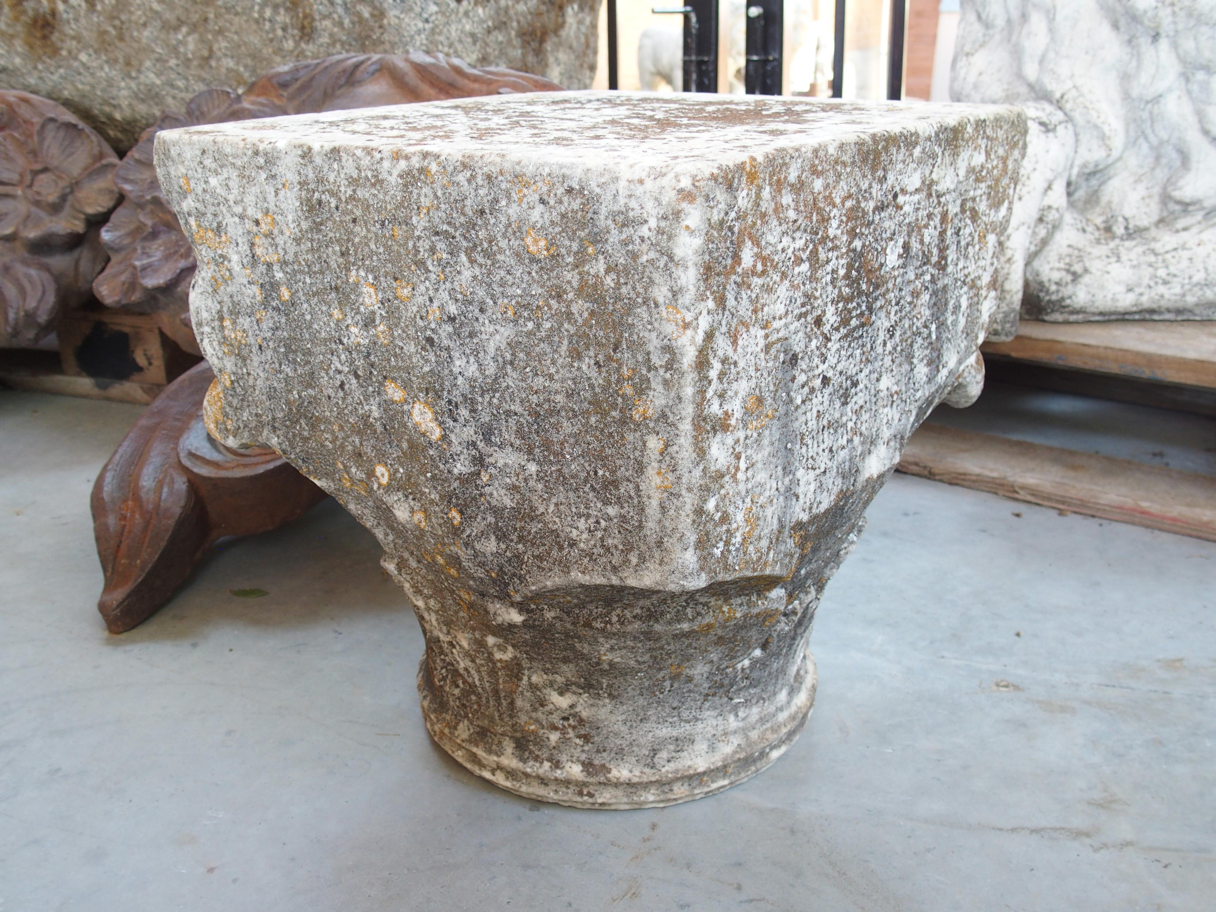 Antique Marble Column Capital from Lourmarin, France, 19th Century For Sale 5