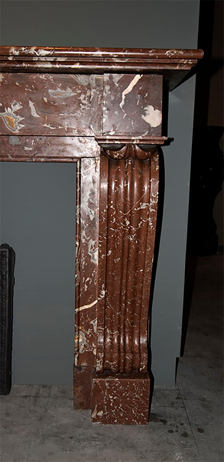 Antique Marble Fireplace, 19th Century In Fair Condition In Udenhout, NL