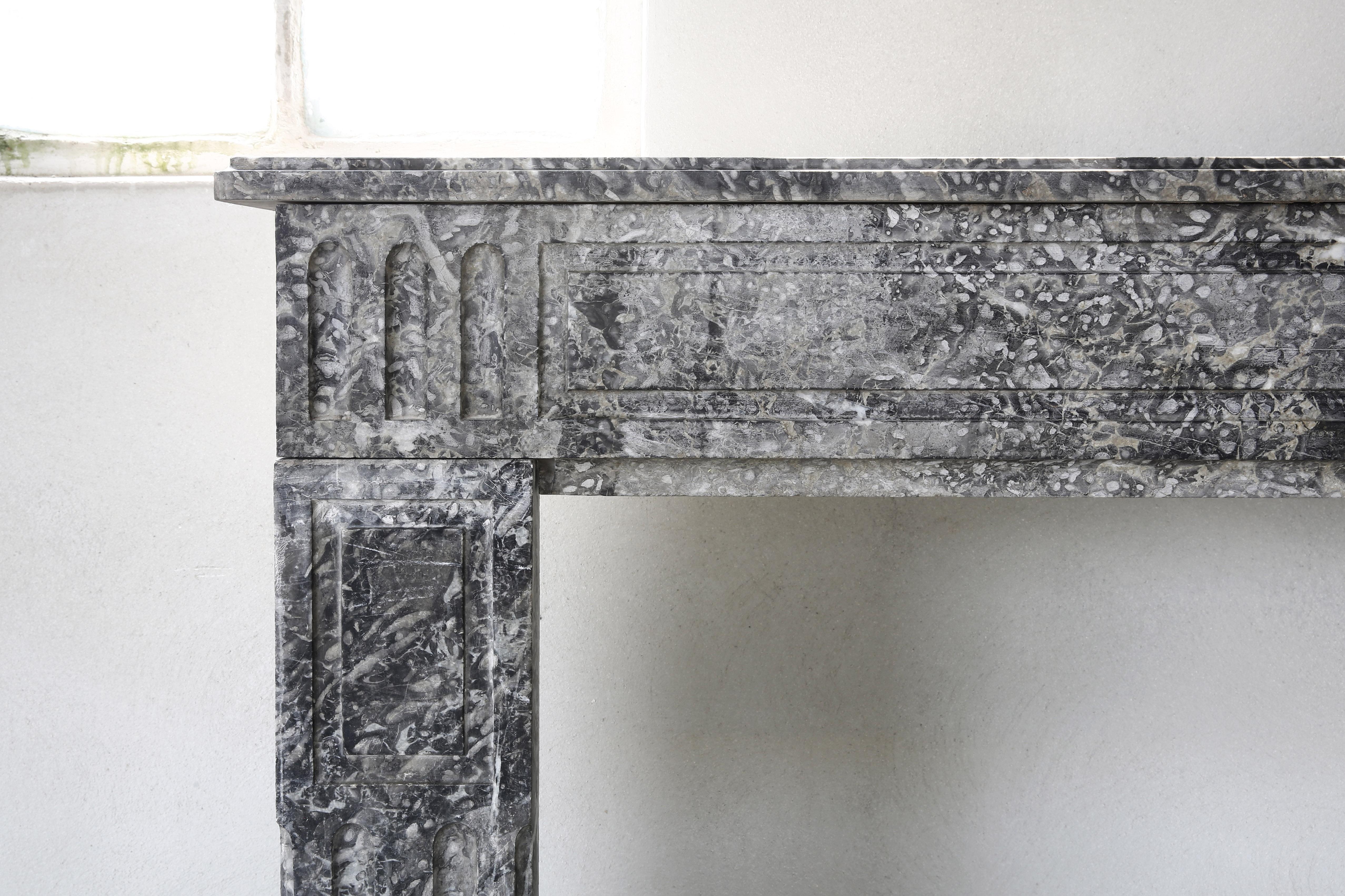 Other Antique Marble Fireplace from the 19th Century, Style of Louis XVI
