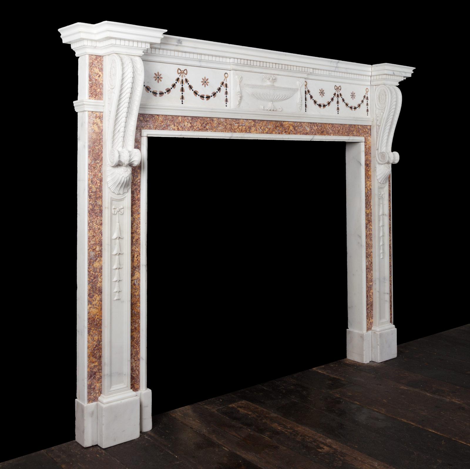 Antique Marble Fireplace in the George III Neoclassical Style In Excellent Condition For Sale In Tyrone, Northern Ireland