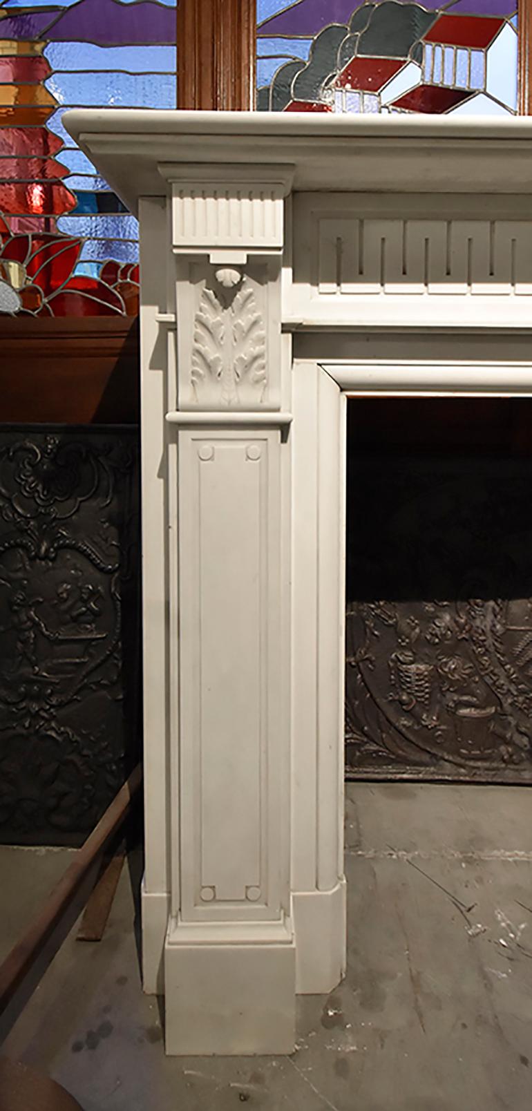 A very beautiful antique marble fireplace from the 19th century.
To place around the chimney. Originally from the Netherlands.