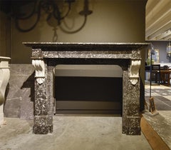 Antique Marble Fireplace Mantel 19th Century
