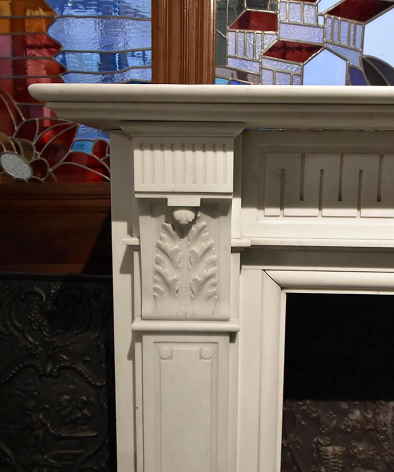 Dutch Antique Marble Fireplace Mantel, 19th Century