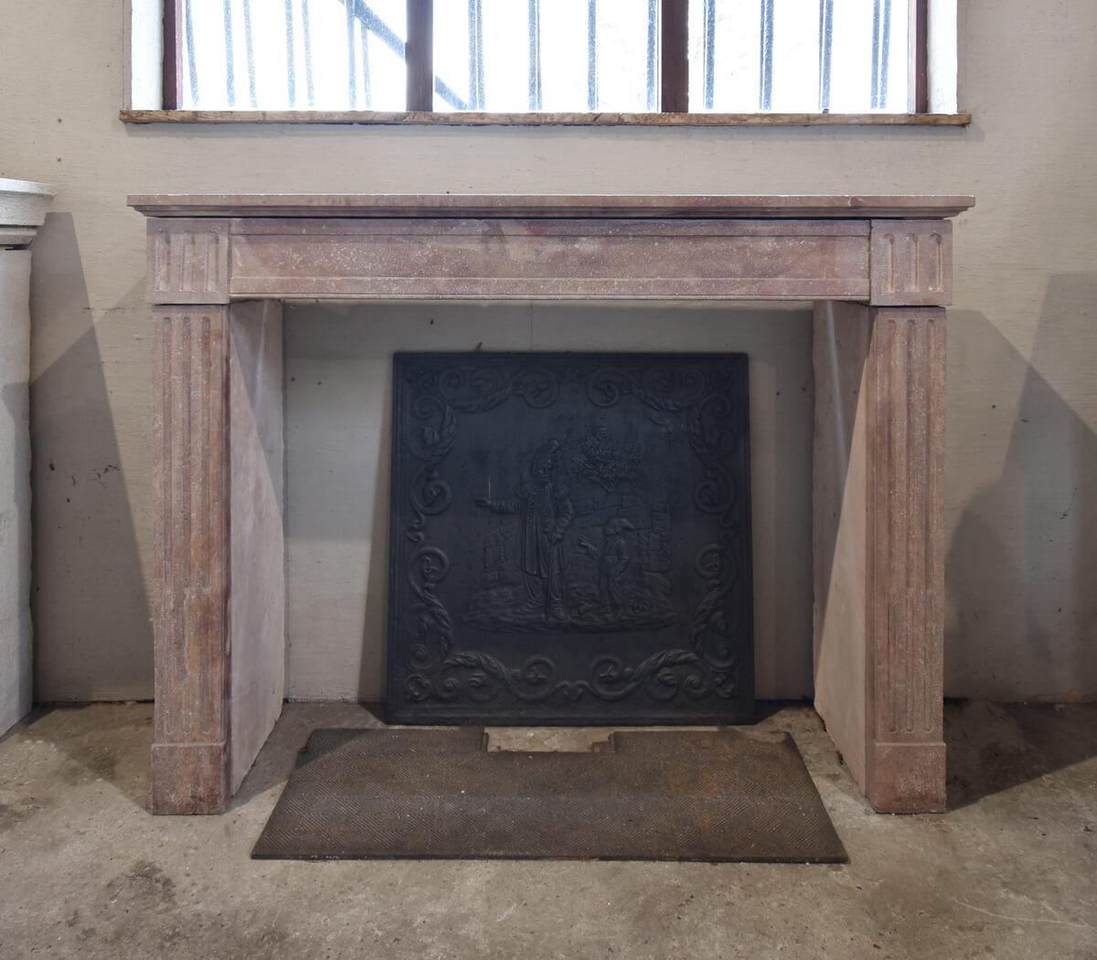 French Antique marble fireplace mantel 19th Century For Sale