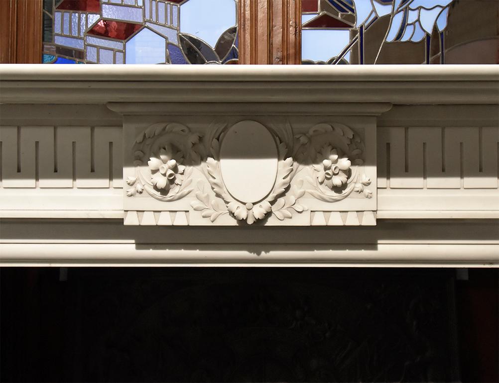 Antique Marble Fireplace Mantel, 19th Century In Good Condition In Udenhout, NL