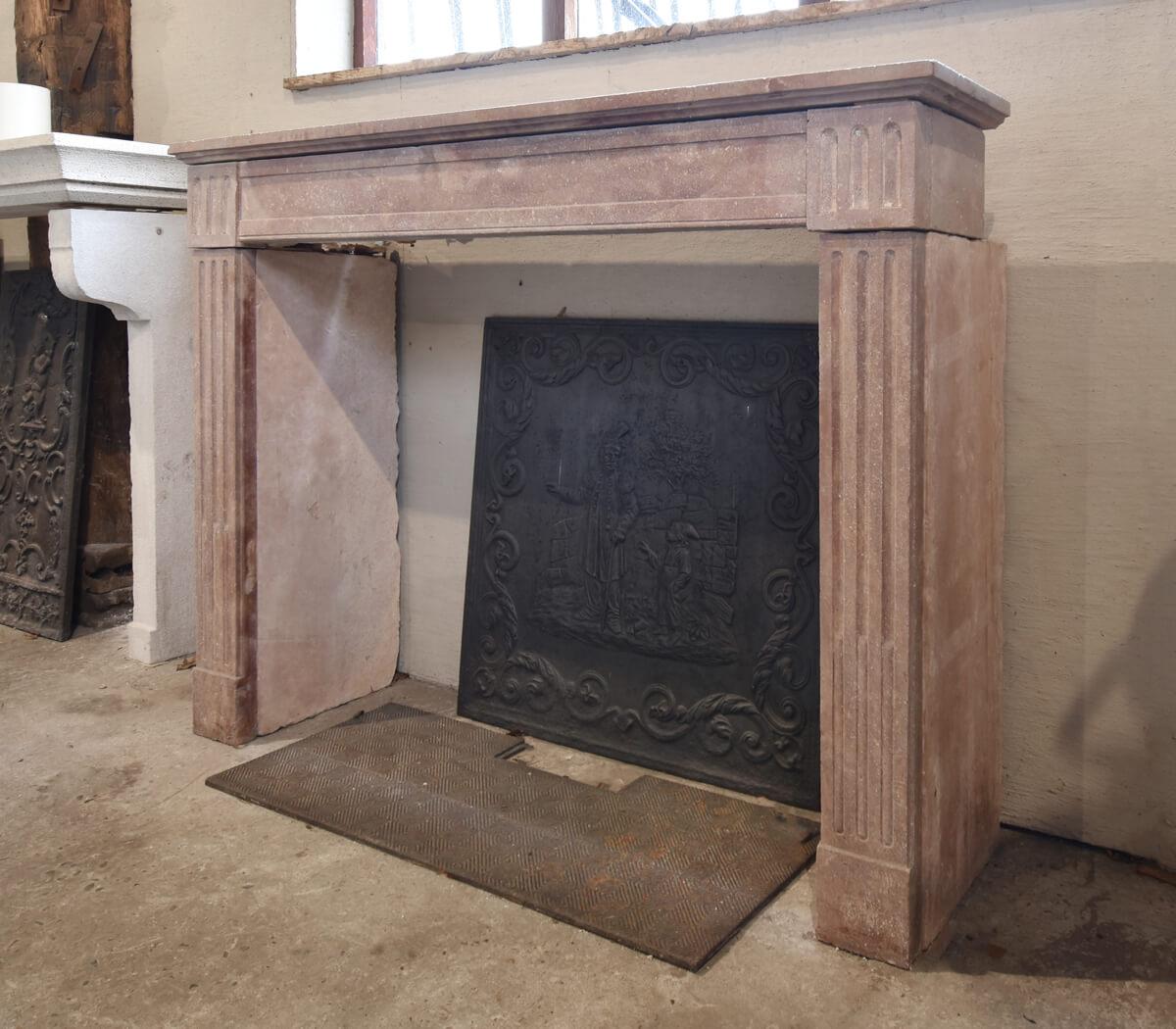 Mid-19th Century Antique marble fireplace mantel 19th Century For Sale