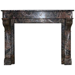 Antique Marble Fireplace Mantel, 19th Century