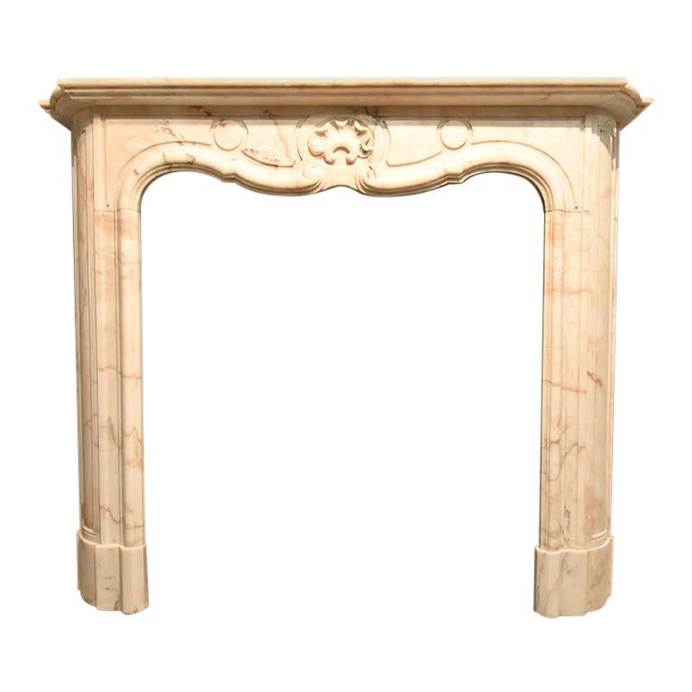 Antique Marble Fireplace Mantel, 19th Century For Sale