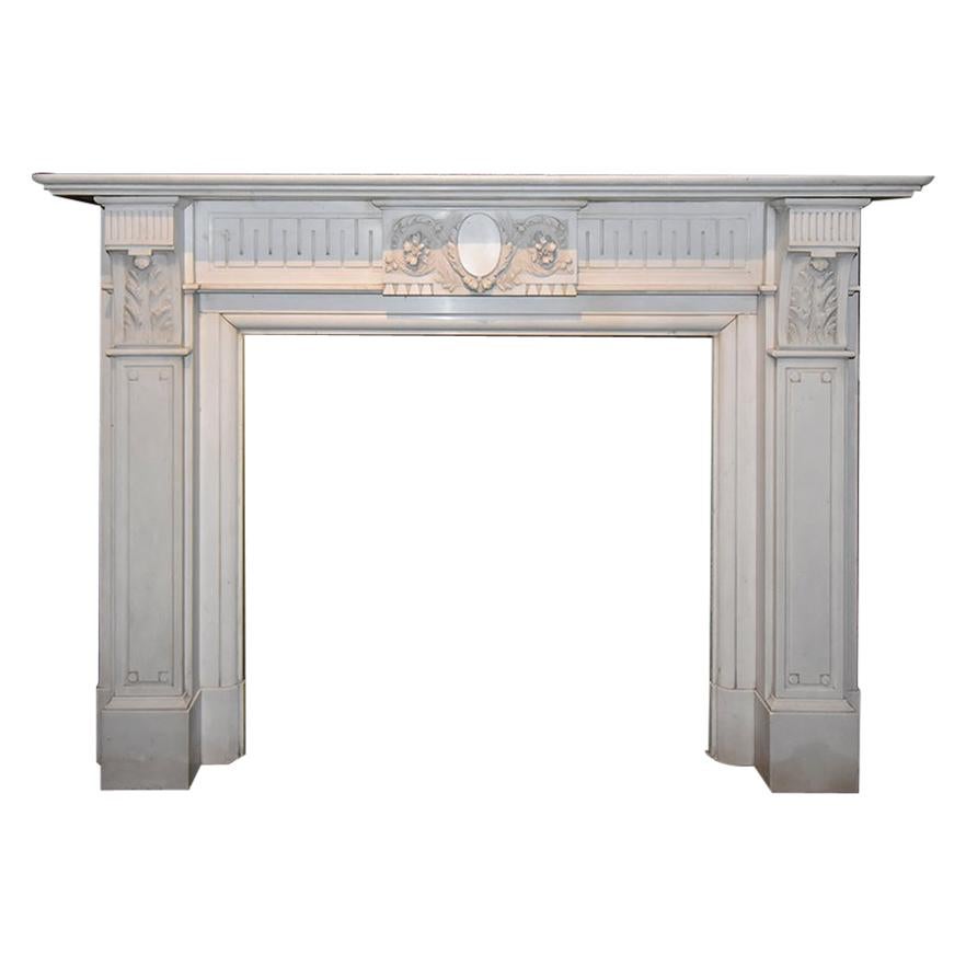 Antique Marble Fireplace Mantel, 19th Century