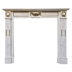 Antique marble fireplace mantel 19th Century