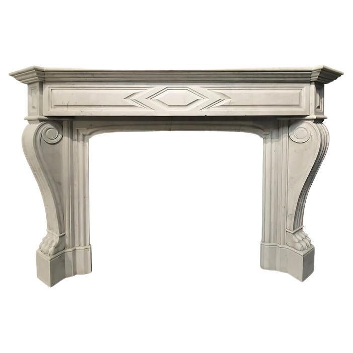 Antique marble fireplace mantel 19th Century