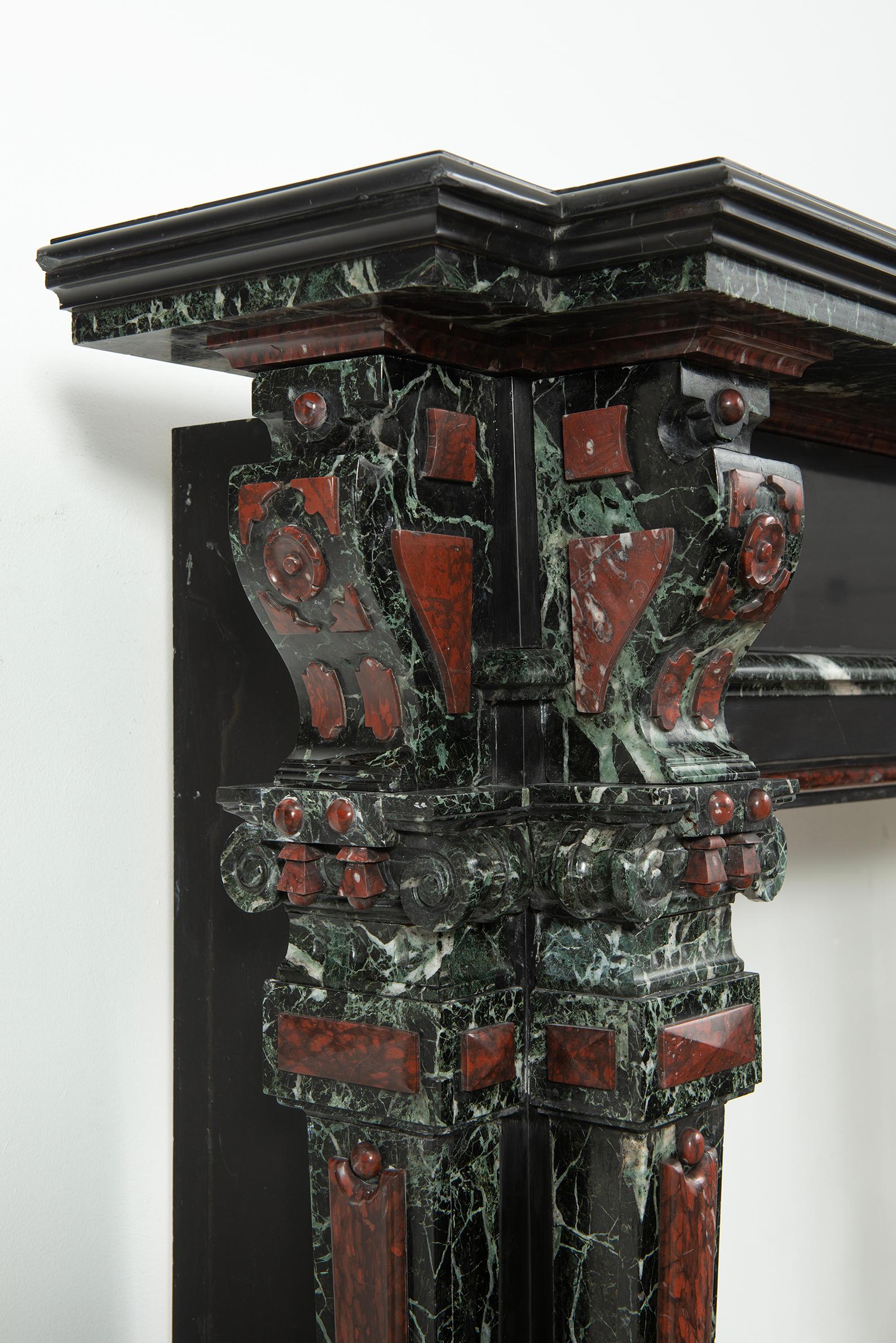 Antique Marble Fireplace Mantel For Sale 8
