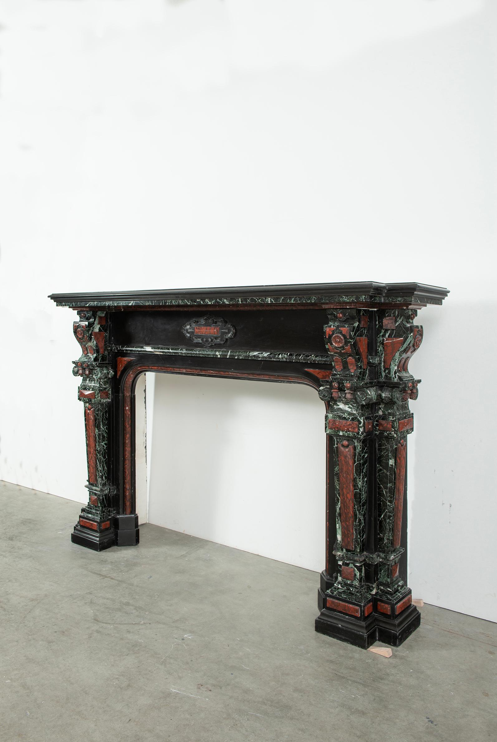 Antique Marble Fireplace Mantel  For Sale 10