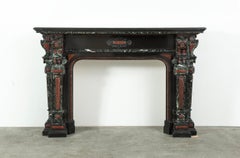Antique Marble Fireplace Mantel