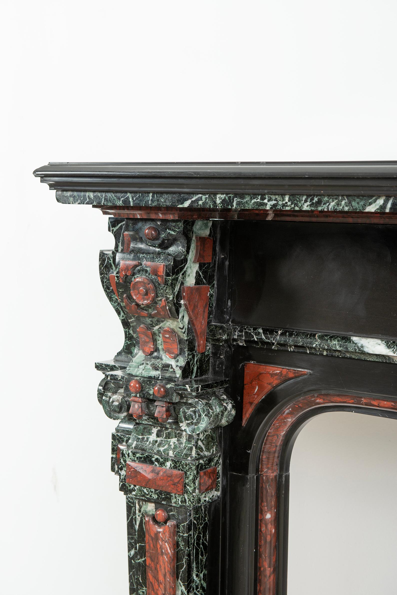 20th Century Antique Marble Fireplace Mantel  For Sale