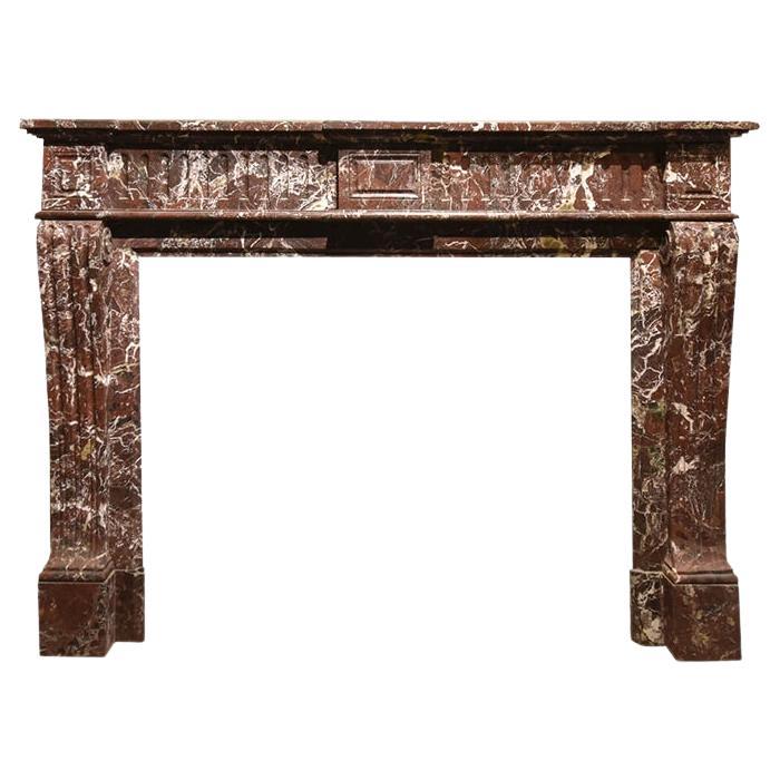 Antique marble fireplace mantel from the 19th Century For Sale