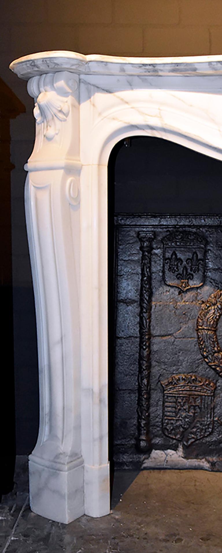 Antique Marble Fireplace Mantel Louis XV, 19th Century at 1stDibs