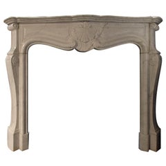 Antique Marble Fireplace Mantel Louis XV, 19th Century