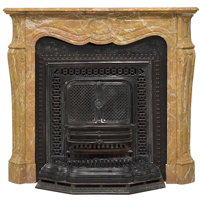 Antique Marble Fireplace with Cast Iron Stove For Sale at 1stDibs |  reclaimed marble fireplace, vintage cast iron fireplace, antique fireplace  cast iron