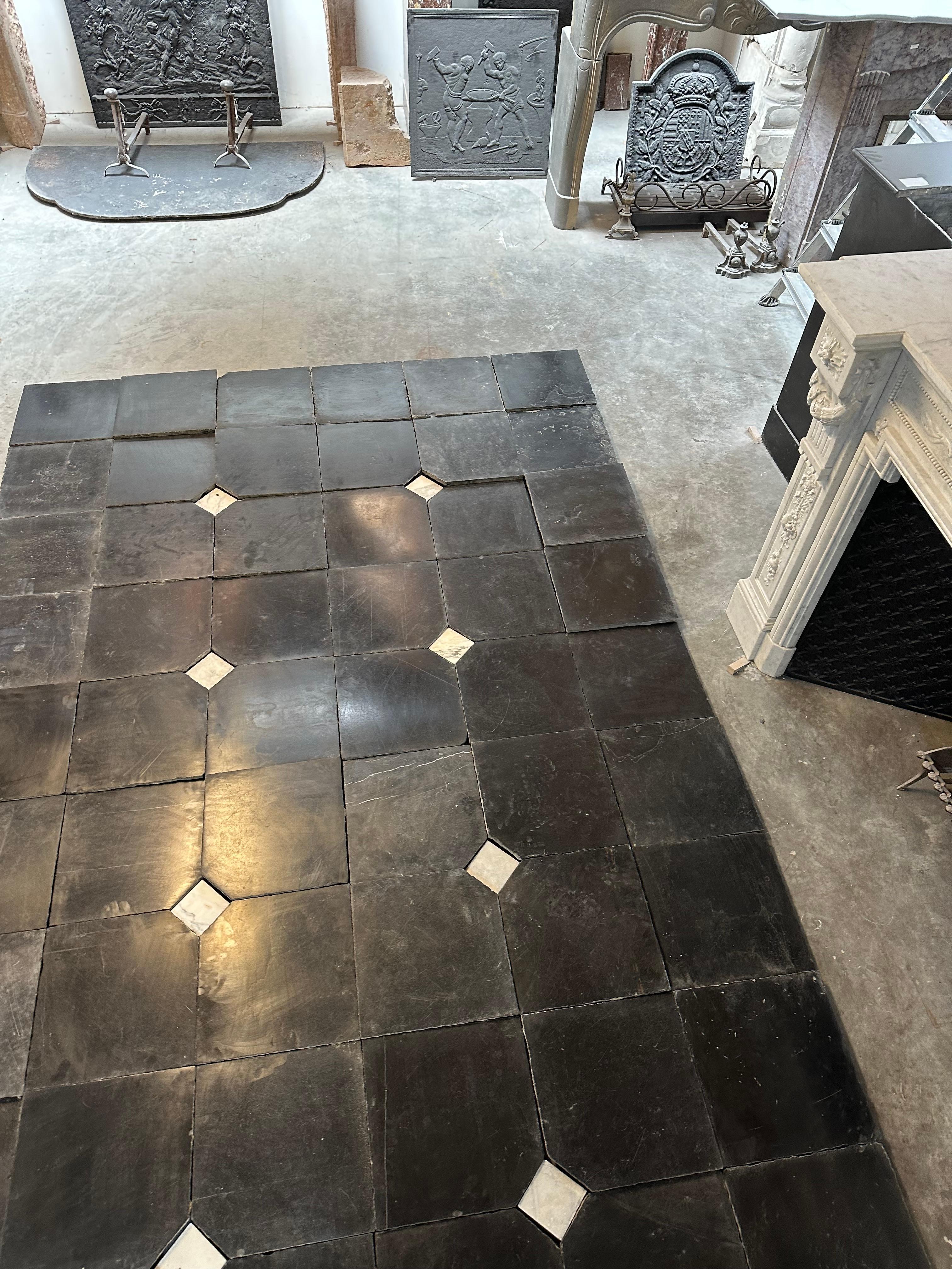 chequered marble floor
