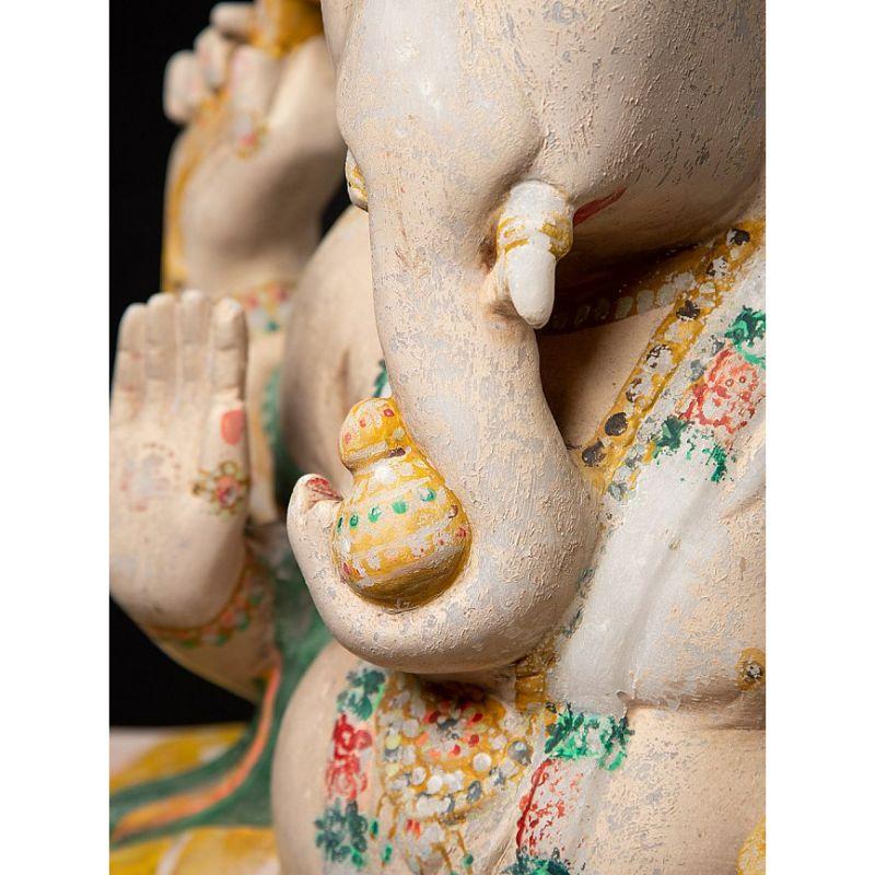 Antique Marble Ganesha Statue from Burma For Sale 10