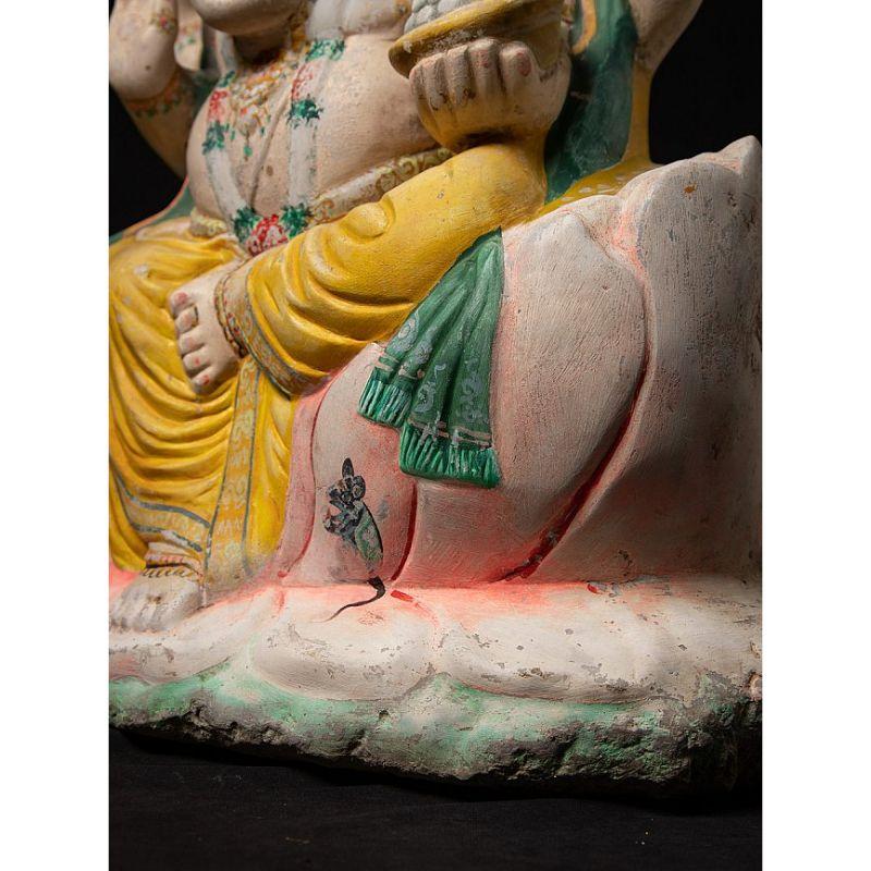 Antique Marble Ganesha Statue from Burma For Sale 12