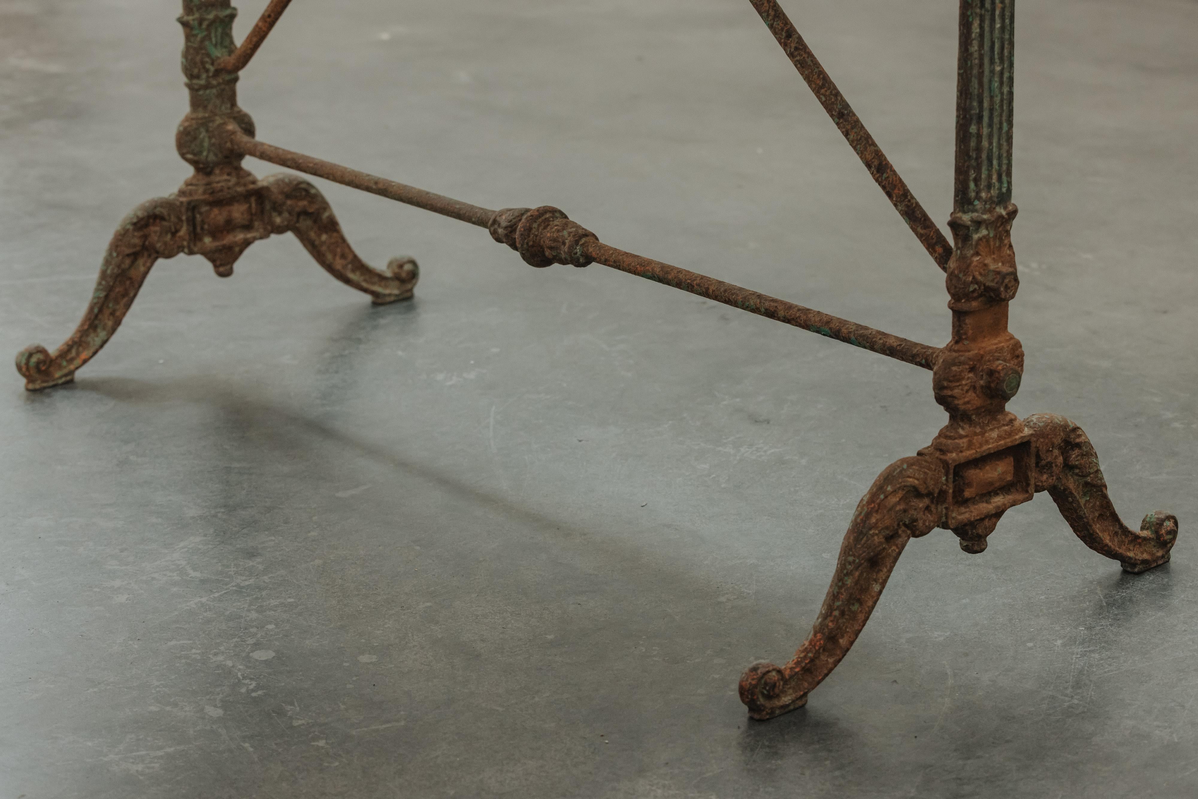 Mid-19th Century Antique Marble Garden Table From France, Circa 1850 For Sale