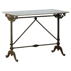 Antique Marble Garden Table From France, Circa 1850