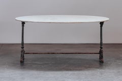 Antiker Marmor-Gartentisch aus Frankreich, CIRCA 1880