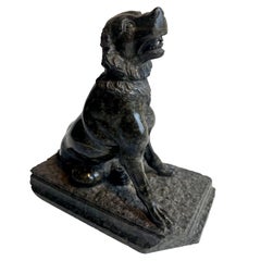 Antique Marble / Granite Sculpture of a Dog