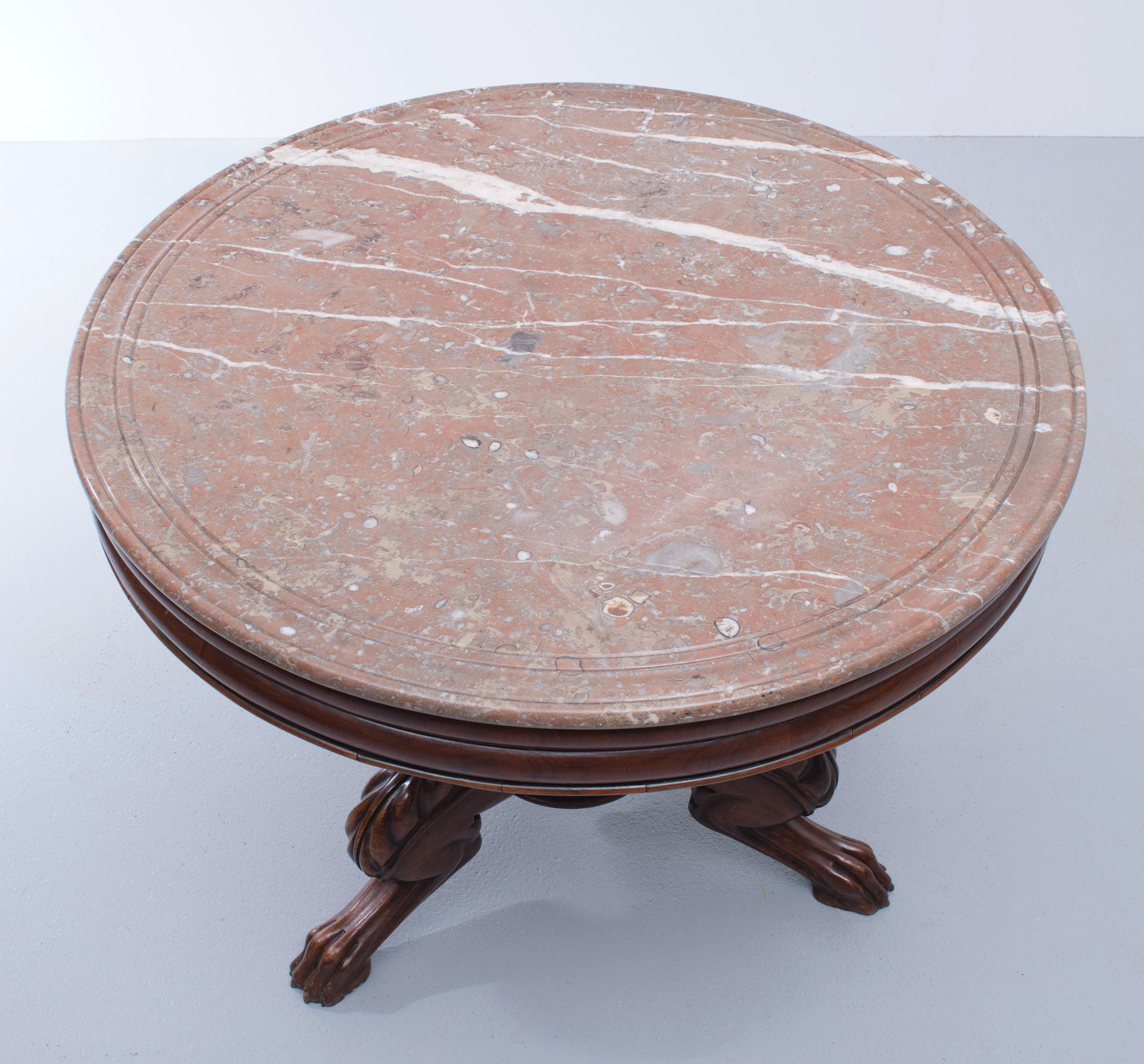 Antique Marble Hall or Center Table Dutch 1800-1830 6