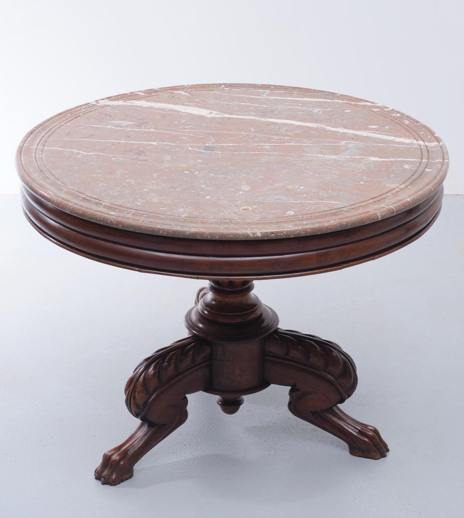 Antique Marble Hall or Center Table Dutch 1800-1830 7