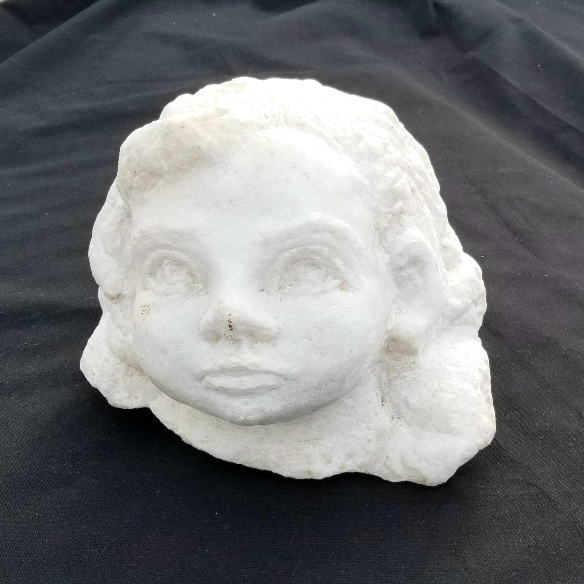 Campaign Antique Marble Head Sculpture