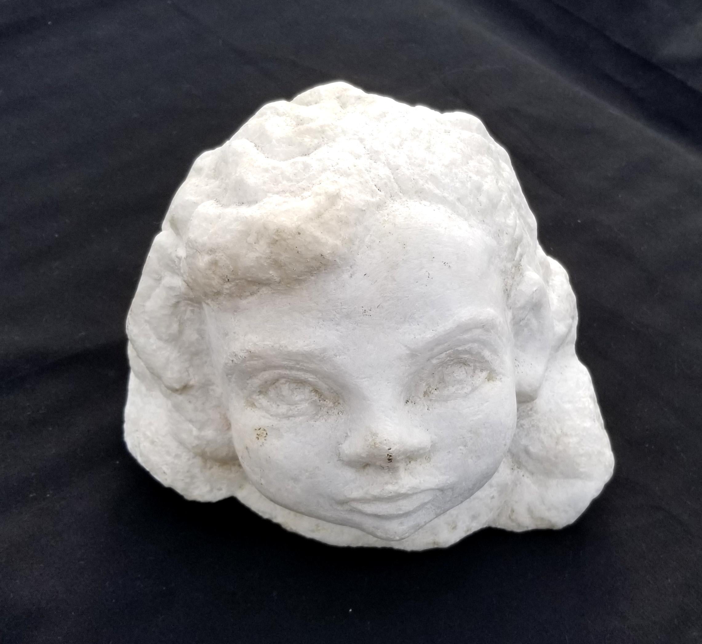 Italian Antique Marble Head Sculpture