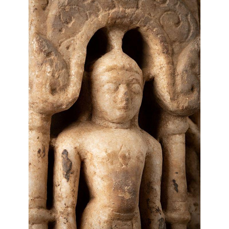 Antique Marble Jain Buddha from a Temple in Rajasthan from India For Sale 7