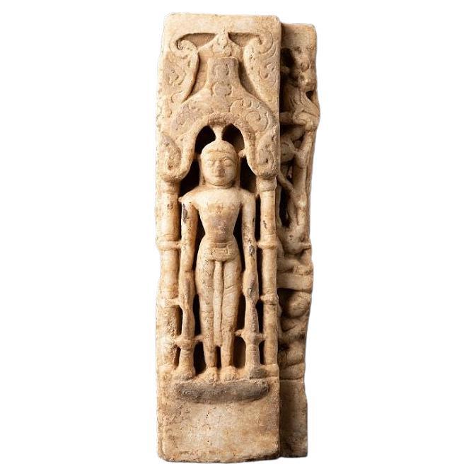 Bouddha en marbre antique Jain provenant d'un temple du Rajasthan, Inde