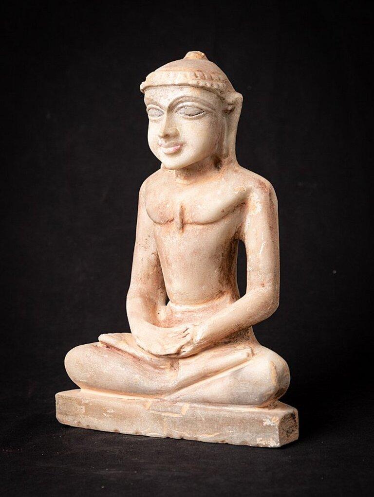 Material: marble
Measures: 29,5 cm high 
20,3 cm wide and 8,4 cm deep
Weight: 4.879 kgs
Dhyana mudra
Originating from India
19th century
Originating from Rajasthan.
  