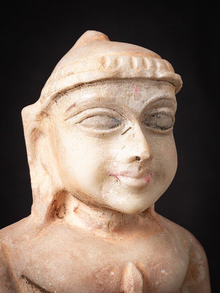 19th Century Antique Marble Jain Statue from India