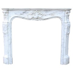 Antique Marble Louis XV Fireplace