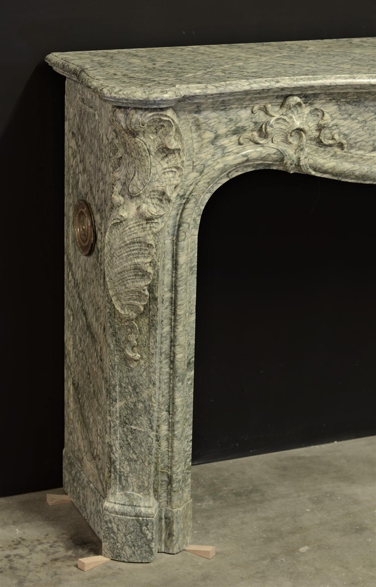 Antique Marble Louis XV Fireplace Mantel, 19th Century at 1stDibs