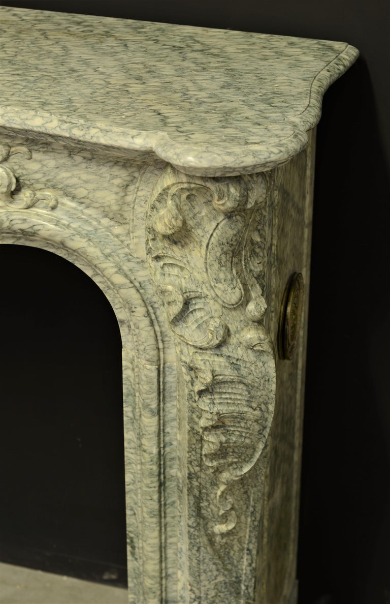 Antique Marble Louis XV Fireplace Mantel, 19th Century at 1stDibs