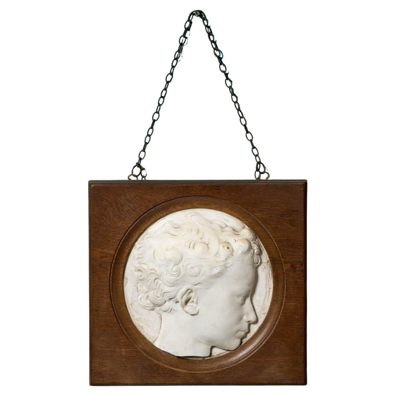 Antique Marble Relief Wall Hanging For Sale